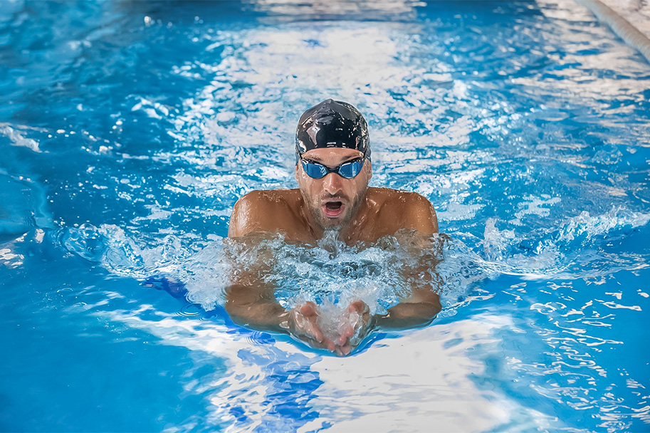 l entrainement de natation dans notre camping